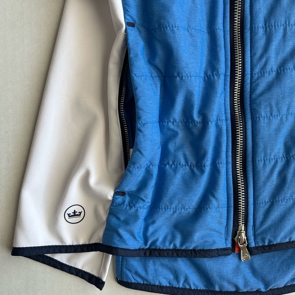 Peter Millar Women’s Blue White Hybrid Full Zip Performance Jacket XS - Picture 10 of 12